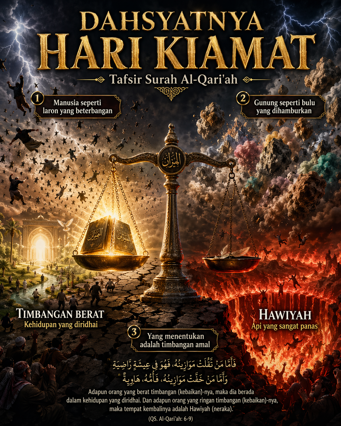 Dahsyatnya Hari Kiamat dalam Surat Al-Qariah